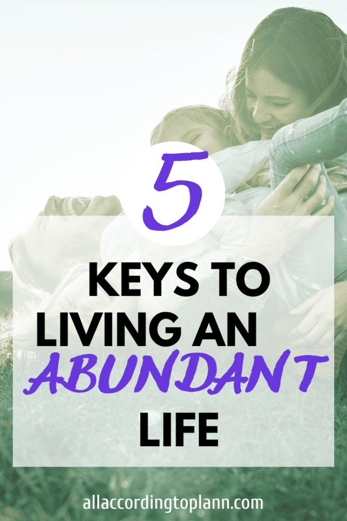 5 Keys to living an abundant life-allaccordingtoplann.com